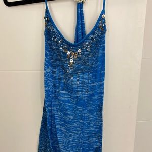 Free people blue tank top